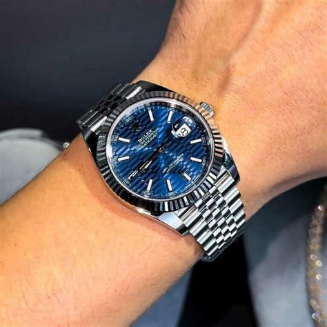 rolex datejust 41 blue motif